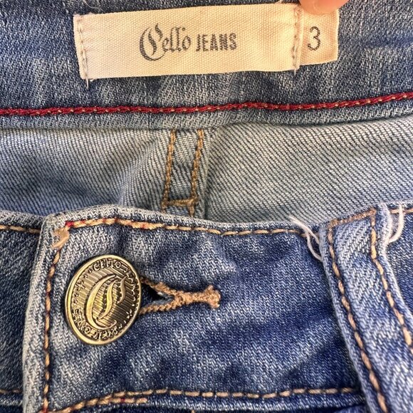 Cello Jeans Skinny Low Rise Distressed Blue Jeans Size 3 - Picture 8 of 13